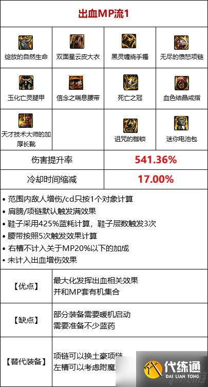 《DNF》105级出血流装备搭配攻略