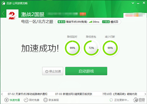 图2：迅游网游加速器——让玩家不在拖团队后腿