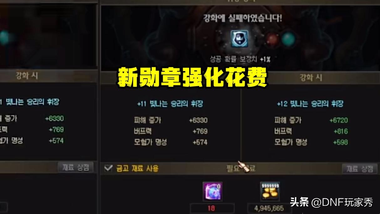 盖波加副本材料购买_dnf勋章强化11的有吗_金秋版本勋章强化规则